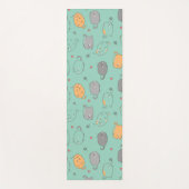 Cute & Cozy Sleepy Cat Dreams Pattern ヨガマット (正面)