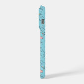 Cute & Cozy Sleepy Cat Dreams Pattern iPhone case iPhoneケース (左側面)