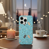 Cute & Cozy Sleepy Cat Dreams Pattern iPhone case iPhoneケース