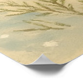 Cute cozy woodland christmas bunny festive  ポスター (角)