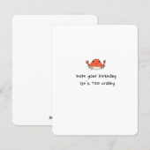 Cute Crab Birthday Card シーズンカード (正面/裏面)