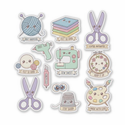 Cute Crafter Kawaii Pack シール (正面)