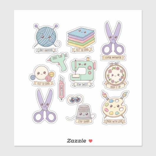 Cute Crafter Kawaii Pack シール (シート)