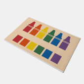 Cute Crayons Doormat, Back To School Gift ドアマット (アングル)