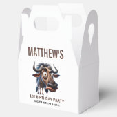 Cute Crazy Cheetah Farm Theme 1st Birthday フェイバーボックス (オープン)