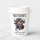 Cute Crazy Cheetah Farm Theme 1st Birthday 紙コップ (正面)