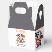 Cute Crazy Cow Farm Theme 1st Birthday フェイバーボックス (オープン)