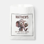 Cute Crazy elephant Farm Theme 1st Birthday フェイバーバッグ (正面)