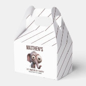 Cute Crazy elephant Farm Theme 1st Birthday フェイバーボックス (正面サイド)