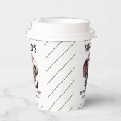 Cute Crazy elephant Farm Theme 1st Birthday 紙コップ (右)