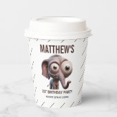 Cute Crazy elephant Farm Theme 1st Birthday 紙コップ (正面)