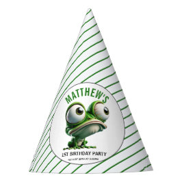 Cute Crazy Frog Farm Theme 1st Birthday パーティーハット