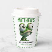 Cute Crazy Frog Farm Theme 1st Birthday 紙コップ (裏面)