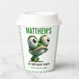 Cute Crazy Frog Farm Theme 1st Birthday 紙コップ