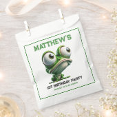 Cute Crazy Frog Farm Theme 1st Birthday Party フェイバーバッグ (クリップ留めされた状態)