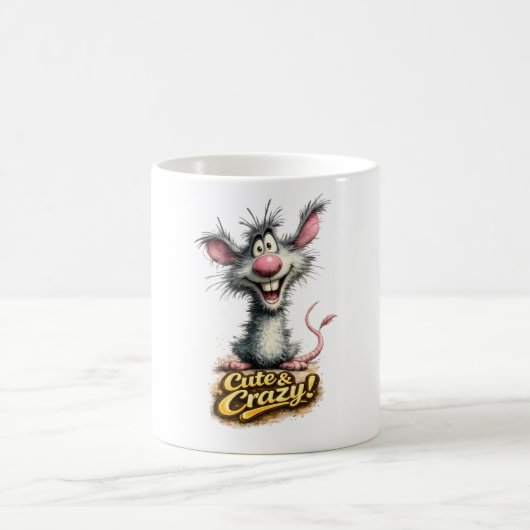 🐭💥 “Cute & Crazy!” Mug ☕😜 コーヒーマグカップ (中央)