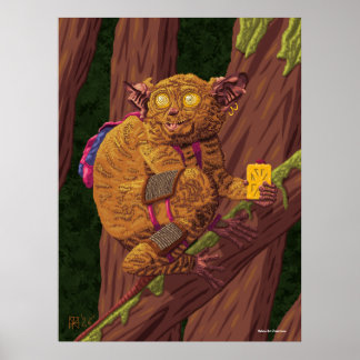 Cute Creature Forest Thief Fantasy Art Image ポスター