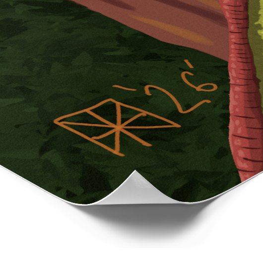 Cute Creature Forest Thief Fantasy Art Image ポスター (角)