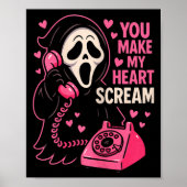 Cute Creepy Horror Make My Heart Scream Valentine’ ポスター (正面)