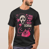 Cute Creepy Horror Make My Heart Scream Valentine’ Tシャツ (正面)