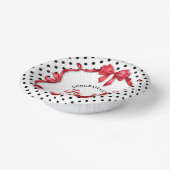 Cute Crimson Bow Baby Shower ペーパーボウル (傾斜あり)