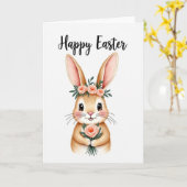 Cute Critter Floral Greeting Card カード (黄色い花)