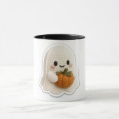 Cute Crochet Ghost Aesthetic Coffee Mug - Kawaii H マグカップ (中央)