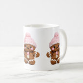 Cute Crochet Gingerbread Mug Cake Character Coffee コーヒーマグカップ (正面右)
