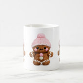 Cute Crochet Gingerbread Mug Cake Character Coffee コーヒーマグカップ (中央)