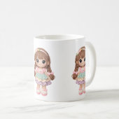 Cute Crochet Graphic Tee Gift for Crochet Lovers コーヒーマグカップ (正面右)