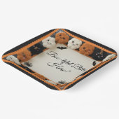 Cute Crochet Pumpkin Halloween Paper Plates  ペーパープレート (傾斜あり)