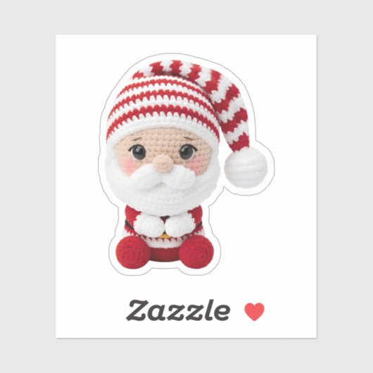 Cute Crochet Santa Christmas Sticker シール (シート)