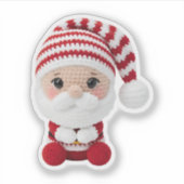 Cute Crochet Santa Christmas Sticker シール (正面)