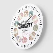 Cute Crochet Yarn Wall Clock | Decor Gift Idea ラージ壁時計 (傾斜)