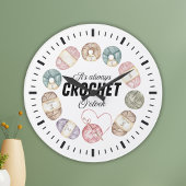Cute Crochet Yarn Wall Clock | Decor Gift Idea ラージ壁時計