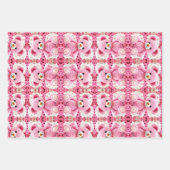 Cute Crocheted Teddy Bear Girl's Baby Shower ラッピングペーパーシート (正面)