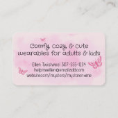 Cute crocheter pink bird crochet hook yarn 名刺 (裏面)