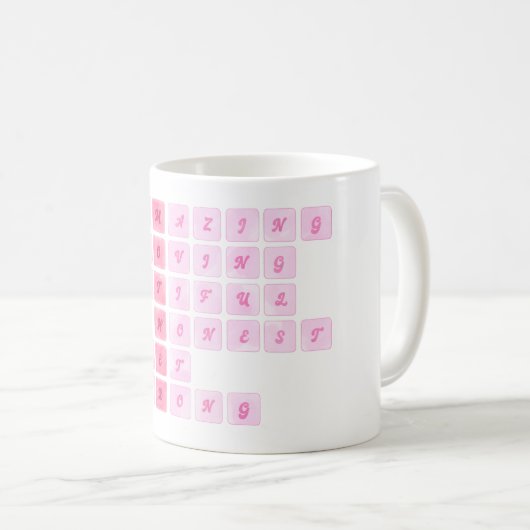 Cute Crossword Mother's Day  コーヒーマグカップ (正面右)