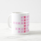 Cute Crossword Mother's Day  コーヒーマグカップ (正面左)