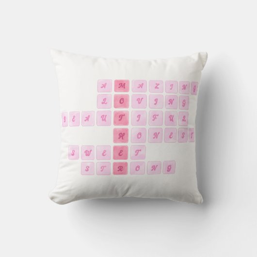 Cute Crossword Mother's Day Cushion クッション (正面)
