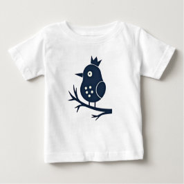 Cute Crowned Bird Toddler T-Shirt ベビーTシャツ