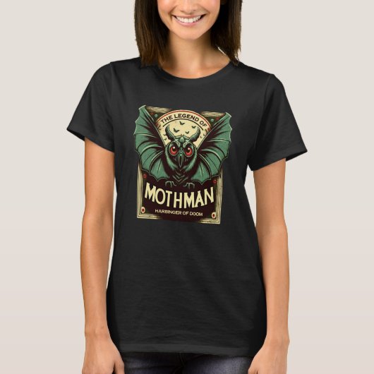 Cute Cryptid Harbinger of Doom Mothman Tシャツ (正面)