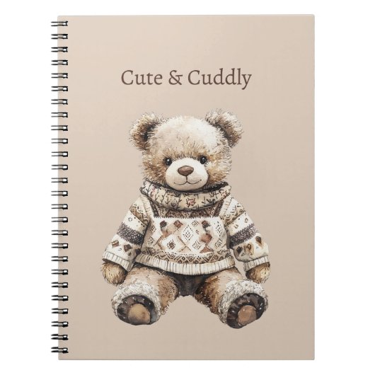 Cute & Cuddly Teddy Bear ノートブック (正面)