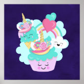 Cute Cupcake and Happy Ice Cream ポスター (正面)