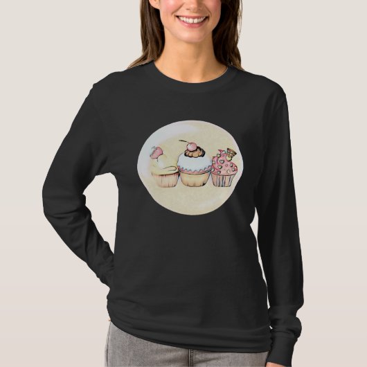 Cute  Cupcake  Bakery Cake  Baking Tシャツ (正面)