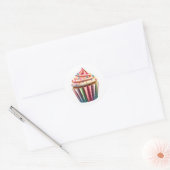 Cute Cupcake Stickers ラウンドシール (封筒)