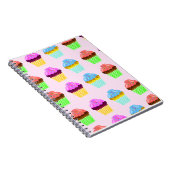 Cute Cupcakes Deluxe Pattern ノートブック (右側)