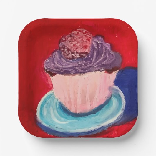 Cute Cupcke ペーパープレート (正面)