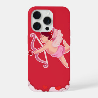 Cute Cupid Valentine Angel Illustration iPhone 15 Proケース