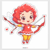 Cute Cupid With Bow And Arrow シール (シート)